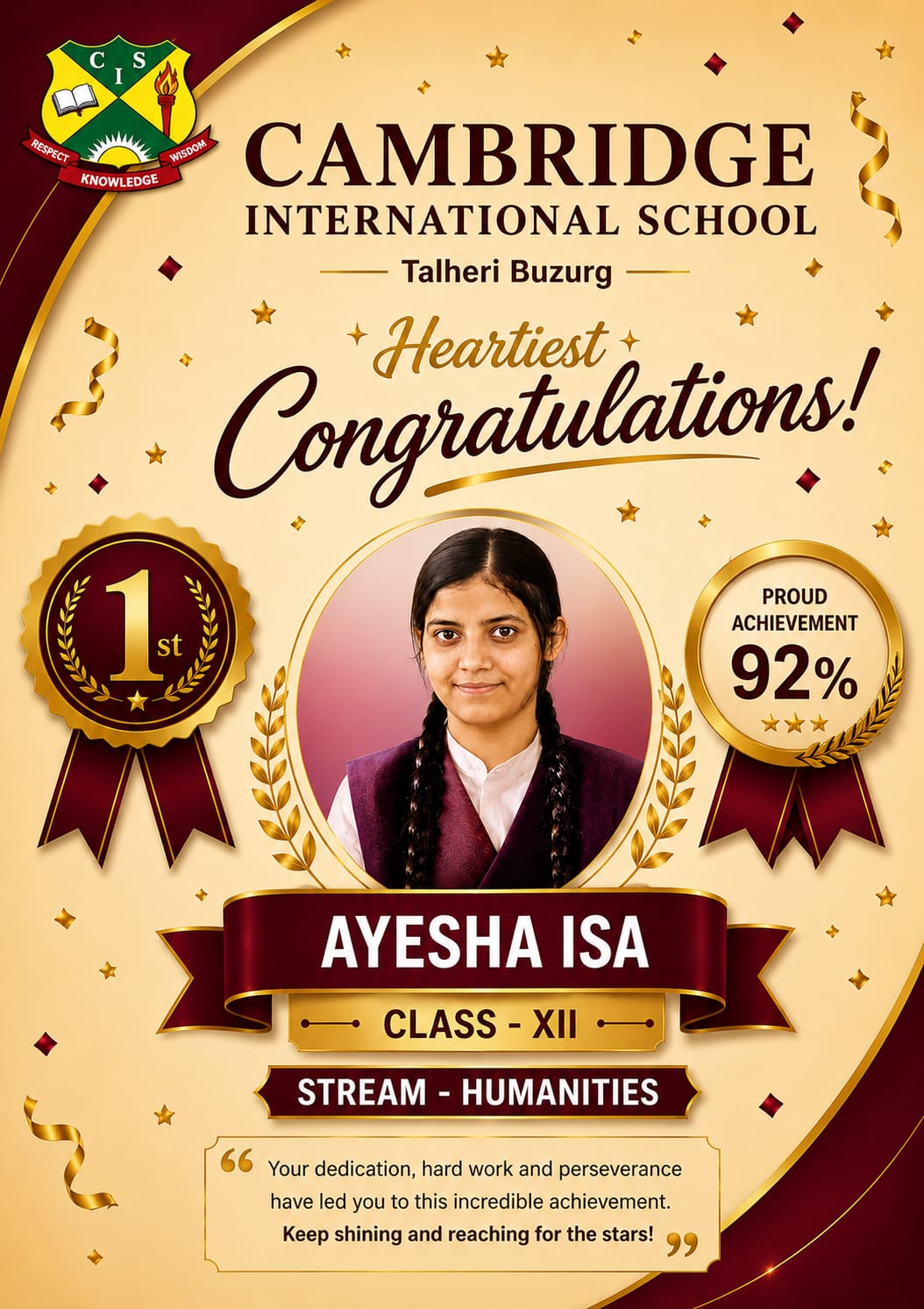 Class 12th Topper 1